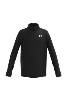 Under Armour bluza copii culoarea negru, neted imagine