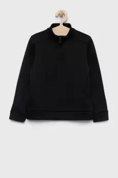 Under Armour bluza copii culoarea negru, neted imagine