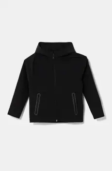 Under Armour bluza copii Unstoppable Full Zip culoarea negru, cu gluga, uni, 1383126 imagine