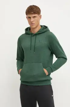 Under Armour bluza Essential Fleece barbati, culoarea verde, cu gluga, cu imprimeu, 1373880 imagine