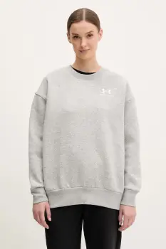 Under Armour bluza femei, culoarea gri, cu imprimeu imagine