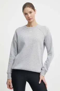 Under Armour bluza femei, culoarea gri, neted imagine