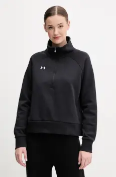 Under Armour bluza femei, culoarea negru, neted imagine