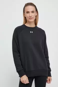 Under Armour bluza femei, culoarea negru, neted imagine