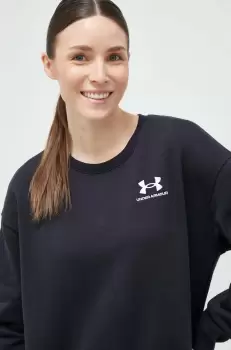 Under Armour bluza femei, culoarea negru, neted imagine