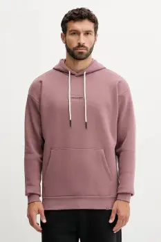 Under Armour bluza Project Rock culoarea roz, cu gluga, uni, 6006245 imagine