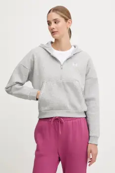 Under Armour bluza Rival culoarea gri, cu gluga, melanj, 6003707 imagine