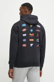 Under Armour bluza trening Project Rock culoarea negru, cu gluga, cu imprimeu, 1389916 imagine