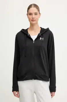 Under Armour bluza UA Rival culoarea negru, cu gluga, cu imprimeu, 6005509 imagine
