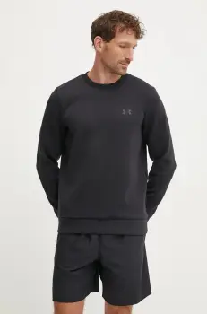 Under Armour bluza Unstoppable Fleece Crew barbati, culoarea negru, cu imprimeu, 1389351 imagine
