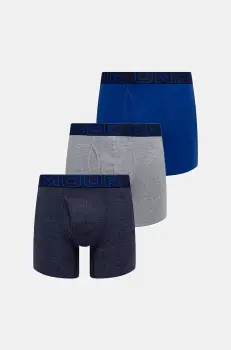 Under Armour boxeri 3-pack barbati, culoarea albastru marin imagine