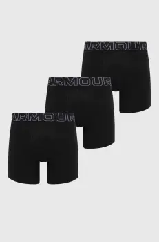 Under Armour boxeri 3-pack barbati, culoarea negru imagine