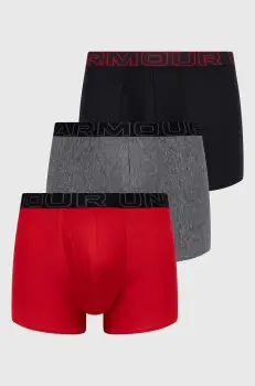 Under Armour boxeri 3-pack barbati, culoarea rosu imagine