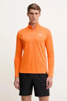 Under Armour hanorac de antrenament UA Tech Geotessa culoarea portocaliu, modelator, 1385260 imagine