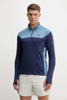 Under Armour hanorac de antrenament UA Tech Utility culoarea bleumarin, cu imprimeu, 6004963 imagine