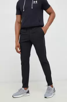 Under Armour pantaloni de alergare Storm culoarea negru, neted imagine