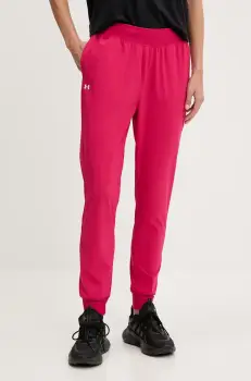 Under Armour pantaloni de antrenament ArmourSport culoarea verde, high waist imagine