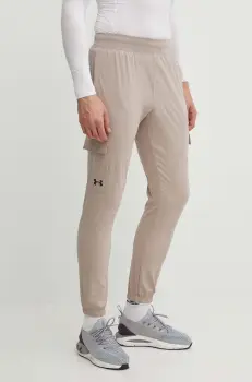 Under Armour pantaloni de antrenament culoarea bej imagine