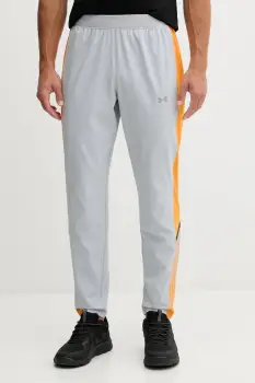 Under Armour pantaloni de antrenament Velociti Storm culoarea gri, cu imprimeu, 6005899 imagine