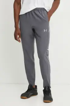 Under Armour pantaloni de antrenament Woven Utility culoarea gri, neted, 1389256 imagine