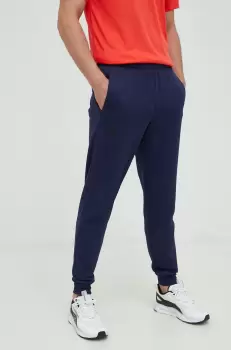 Under Armour pantaloni de trening Armour Fleece barbati, culoarea albastru marin, neted imagine