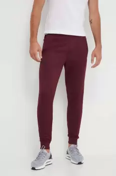 Under Armour pantaloni de trening Armour Fleece barbati, culoarea bordo, neted imagine