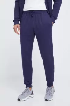 Under Armour pantaloni de trening culoarea albastru marin, neted imagine