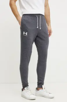 Under Armour pantaloni de trening culoarea gri, cu imprimeu imagine