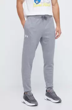 Under Armour pantaloni de trening culoarea gri, neted imagine