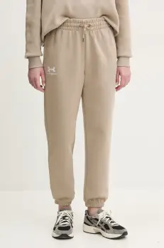 Under Armour pantaloni de trening culoarea verde, neted imagine