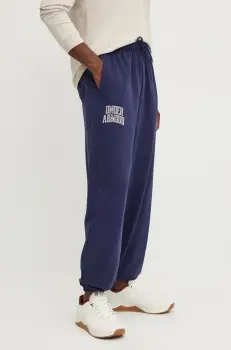 Under Armour pantaloni de trening Icon HWT Terry culoarea bleumarin, uni, 1386551 imagine