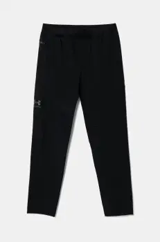 Under Armour pantaloni de trening pentru copii Unstoppable Tapered Pant culoarea negru, neted, 1373752 imagine