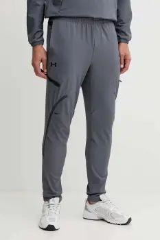 Under Armour pantaloni de trening Unstoppable culoarea gri, uni, 1390256 imagine