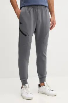 Under Armour pantaloni de trening Unstoppable Fleece culoarea bej, uni, 1389353 imagine
