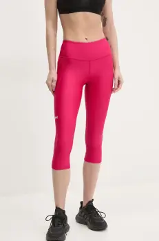 Under Armour pantaloni femei, culoarea bordo, neted imagine