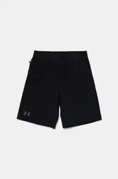 Under Armour pantaloni scurti copii Unstoppable Short culoarea negru, talie reglabila, 1383127 imagine