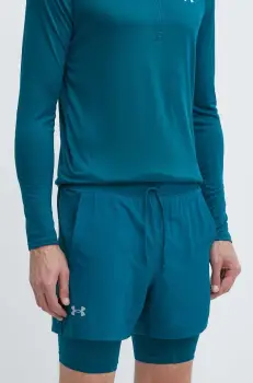 Under Armour pantaloni scurti de alergare Launch culoarea verde imagine