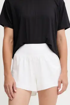 Under Armour pantaloni scurti de antrenament Flex culoarea roz, uni, high waist, 1376936 imagine