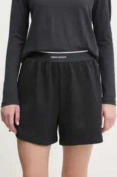 Under Armour pantaloni scurti de antrenament Meridian culoarea negru, cu imprimeu, high waist, 1390242 imagine