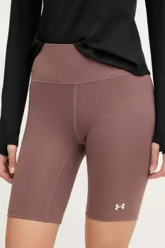 Under Armour pantaloni scurti de antrenament Motion culoarea roz, uni, medium waist, 1388646 imagine