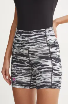 Under Armour pantaloni scurti de antrenament Project Rock culoarea negru, modelator, high waist, 1388091 imagine