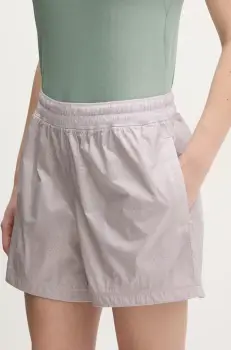 Under Armour pantaloni scurti de antrenament Rivan culoarea gri, neted, medium waist, 1389628 imagine