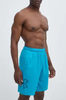 Under Armour pantaloni scurti de antrenament Tech Graphic culoarea verde, 1306443 imagine