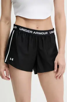 Under Armour pantaloni scurti de antrenament Tech Play culoarea negru, cu imprimeu, medium waist, 1389882 imagine