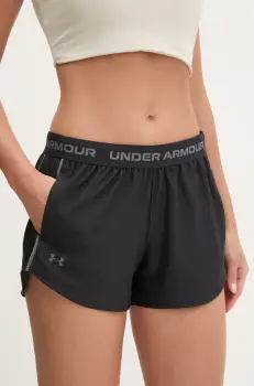 Under Armour pantaloni scurti de antrenament Tech Play culoarea negru, cu imprimeu, medium waist, 1389882 imagine