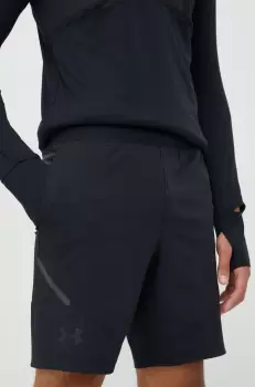 Under Armour pantaloni scurti de antrenament Unstoppable barbati, culoarea negru imagine