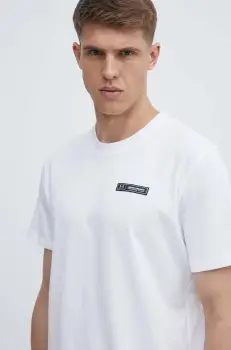 Under Armour tricou barbati, culoarea alb, cu imprimeu imagine