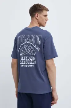 Under Armour tricou barbati, culoarea albastru marin, cu imprimeu imagine