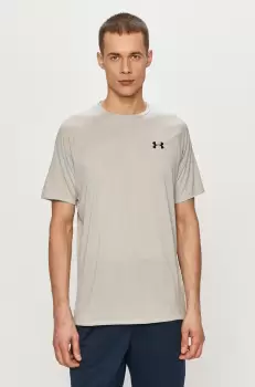 Under Armour Tricou barbati, culoarea gri, material neted imagine