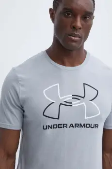 Under Armour tricou barbati, culoarea gri, modelator imagine